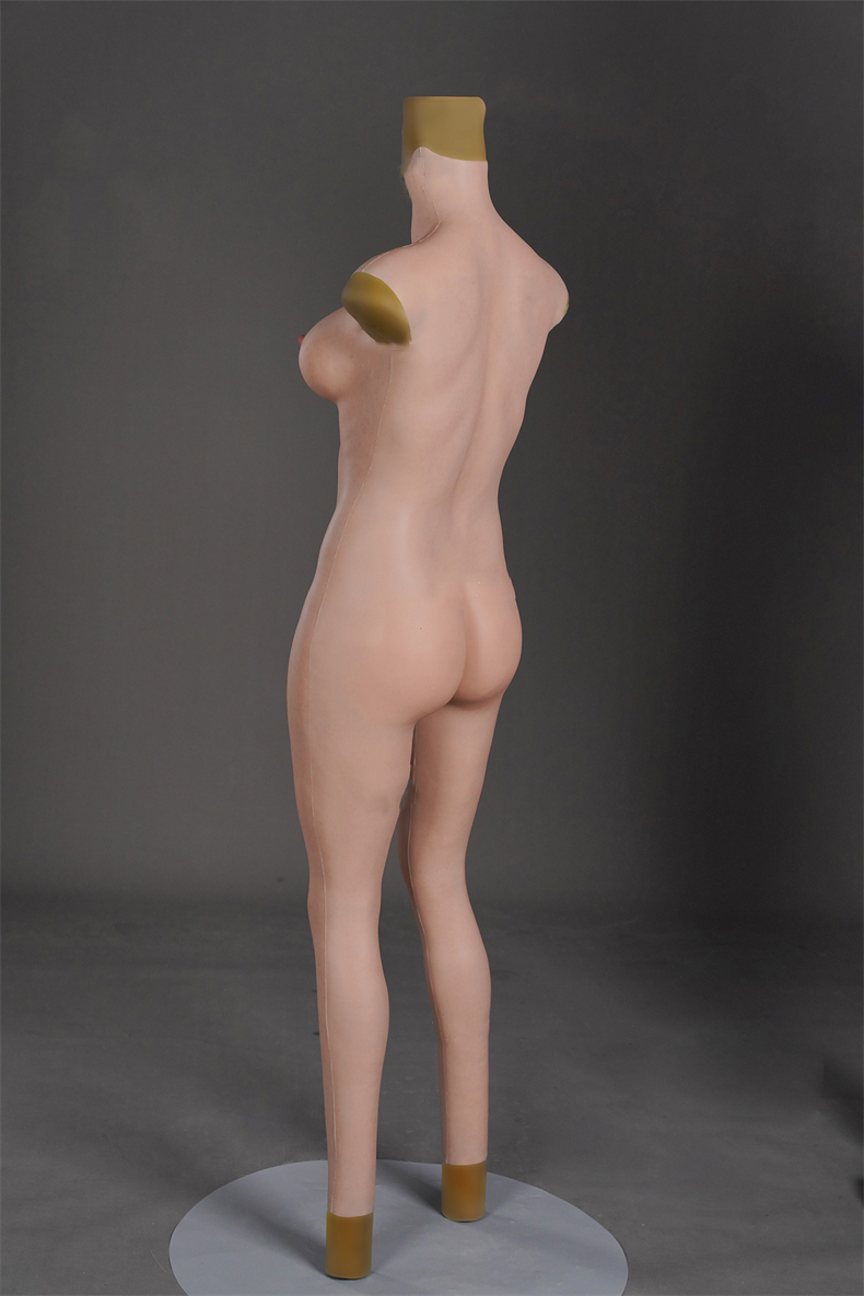 「第八世代新品登場」Eカップ女体化スーツ　シリコン＆気嚢充填が一体型になる乳房　袖なし９分丈性転換ボディスキン　高品質シリコン材質　毛細血管が見える女性の美肌　光線反射無し　指紋を残さないため特別処理　裏側に凹凸のデザイン　セックスできる性転換ボディスキン　女装子グッズ　男の娘へお勧め　cdcoser通販　全国送料無料-18