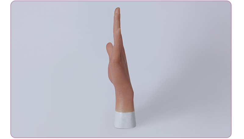 超リアル　ショートグローブ　右手+左手　柔らかい医療用シリコン素材　若い女性の手　刺青/傷跡/母斑を隠す　肌理の細かい肌　男の娘へお勧め　変装用品　通販-11