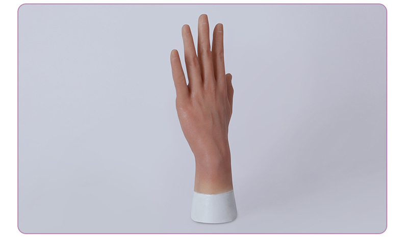 超リアル　ショートグローブ　右手+左手　柔らかい医療用シリコン素材　若い女性の手　刺青/傷跡/母斑を隠す　肌理の細かい肌　男の娘へお勧め　変装用品　通販-12