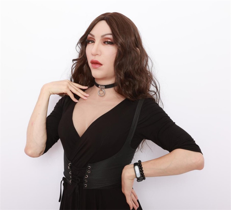 美人顔のJaneジェーンマスク　全頭スタイル　フィメールマスク　目玉無し　顔にピッタリ　ニューハーフ　女装　可愛い顔　フェイススキン-5