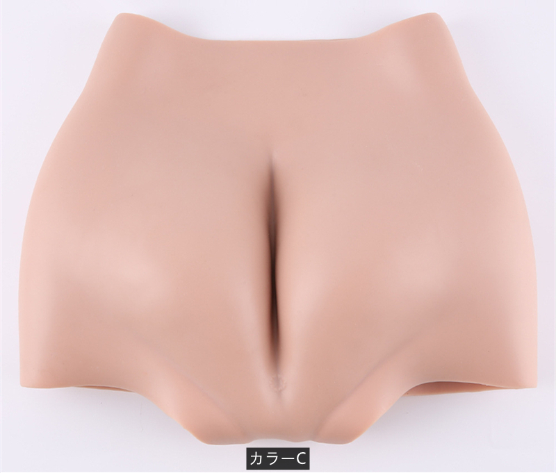 高品質　医療用シリコン製　女性器　偽膣＆導尿管付き　ヒップアップ+2cm　美尻用　大人気商品　シリコンパンツ　変装下着　綺麗なヒップライン-4