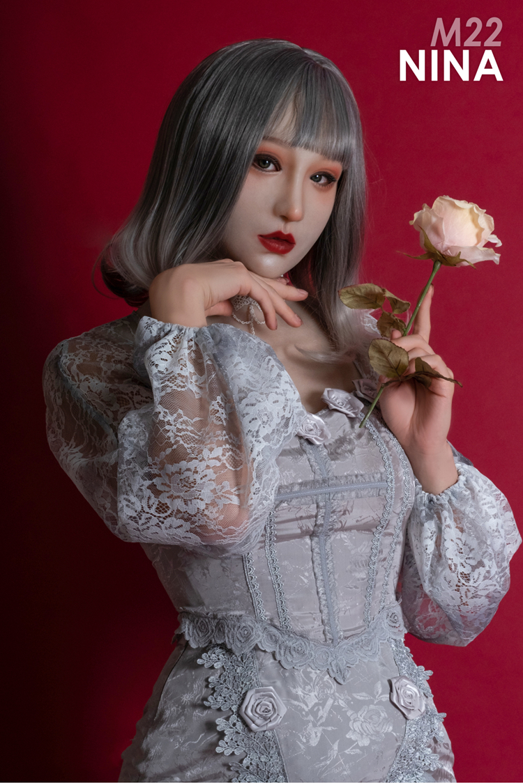 新登場！！可愛い美少女顔　琉璃・NinaちゃんM22　全頭フィメールマスク　顔メイク付き　眉毛の植毛選択可能　高級シリコン素材　超リアル肌触り　男の娘　マスクフェチ　女装変装用品　CDCOSER通販　女装子グッズ　全国送料無料　おまけの良質のウィッグあり-1