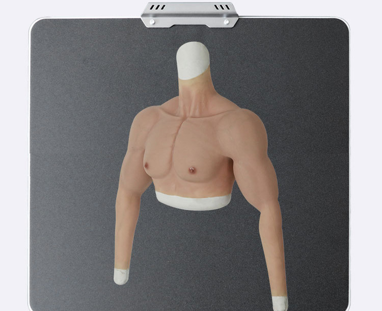 袖付き偽腹筋　医療用シリコン製　偽筋肉　マッチョに変身　筋肉マン　仮装　コスプレ道具-11