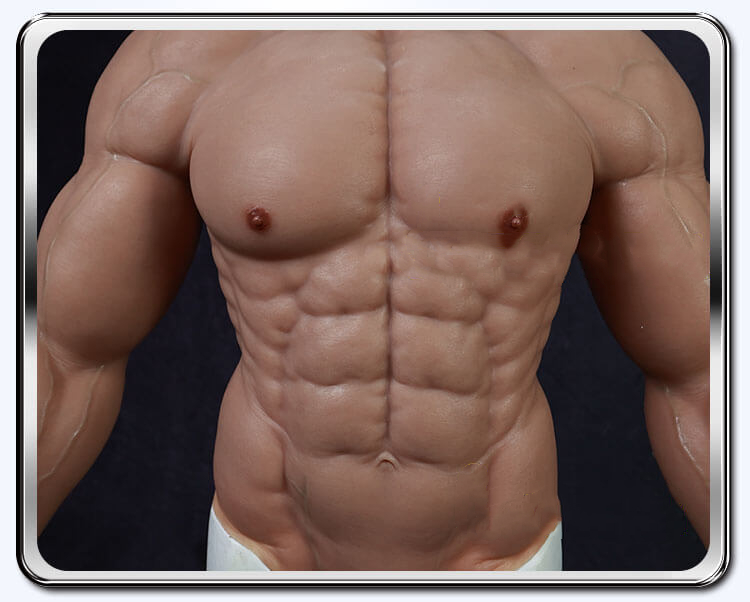 「最強の男」に変身！！マッスルスーツ＆筋肉ロングパンツ　アップグレード版　柔らかいシリコン制　袖付き偽腹筋　偽筋肉　マッチョに変身　筋肉マン　仮装　ハロウィン・コスプレ道具-7