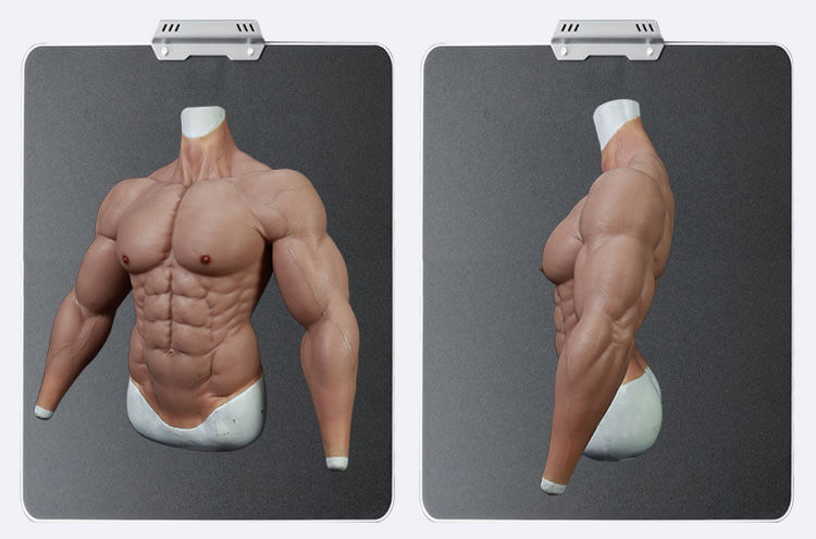「最強の男」に変身！！マッスルスーツ＆筋肉ロングパンツ　アップグレード版　柔らかいシリコン制　袖付き偽腹筋　偽筋肉　マッチョに変身　筋肉マン　仮装　ハロウィン・コスプレ道具-14