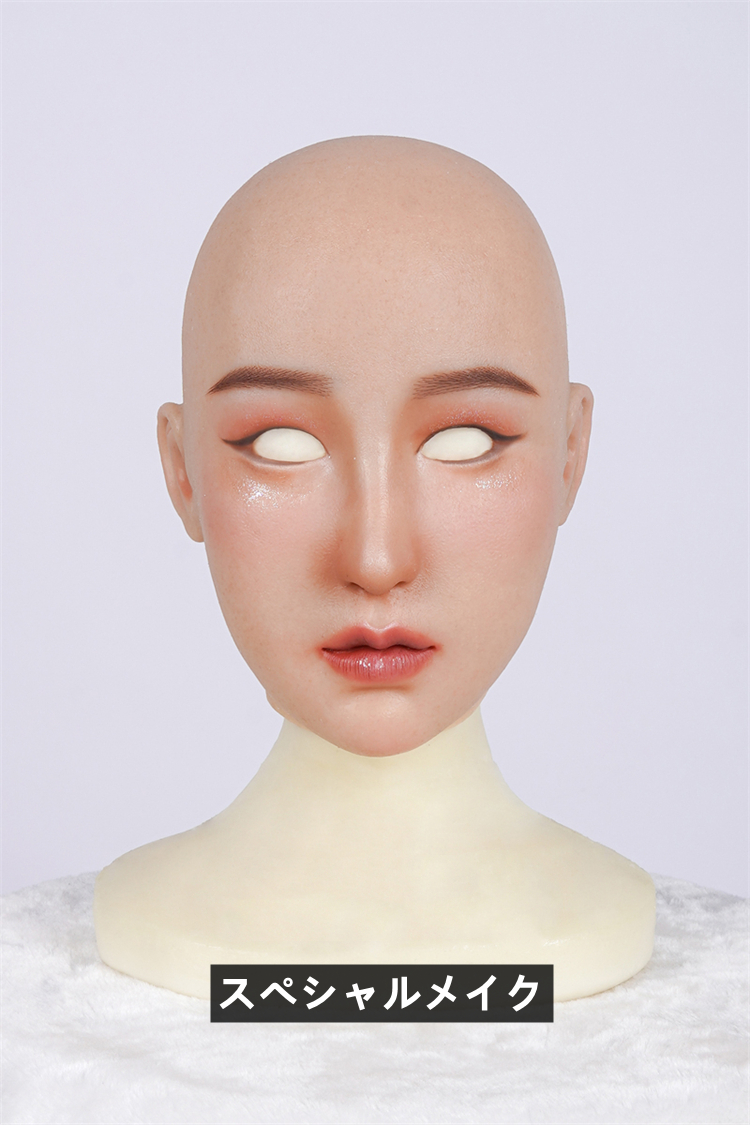 新登場！！可愛い美少女顔　琉璃・NinaちゃんM22　全頭フィメールマスク　顔メイク付き　眉毛の植毛選択可能　高級シリコン素材　超リアル肌触り　男の娘　マスクフェチ　女装変装用品　CDCOSER通販　女装子グッズ　全国送料無料　おまけの良質のウィッグあり-15