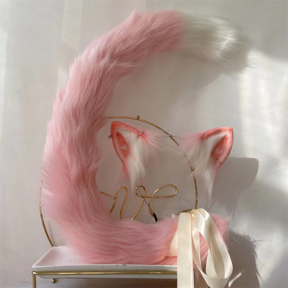 レア 完売品【4点セット】オーロラ&パープル×ピンク猫ちゃんコーデ ふわふわ猫耳