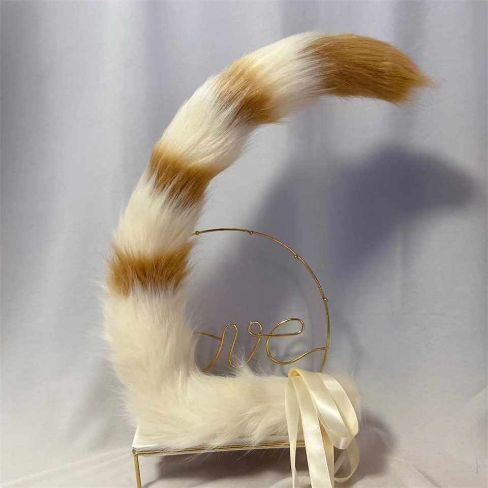 猫ネコ　動物コスプレ　耳6cm/尻尾80cm　仮装　萌え　ふわふわ　アニマル変装　高品質　手作りイベント/ハロウイン/コスプレ小物-4