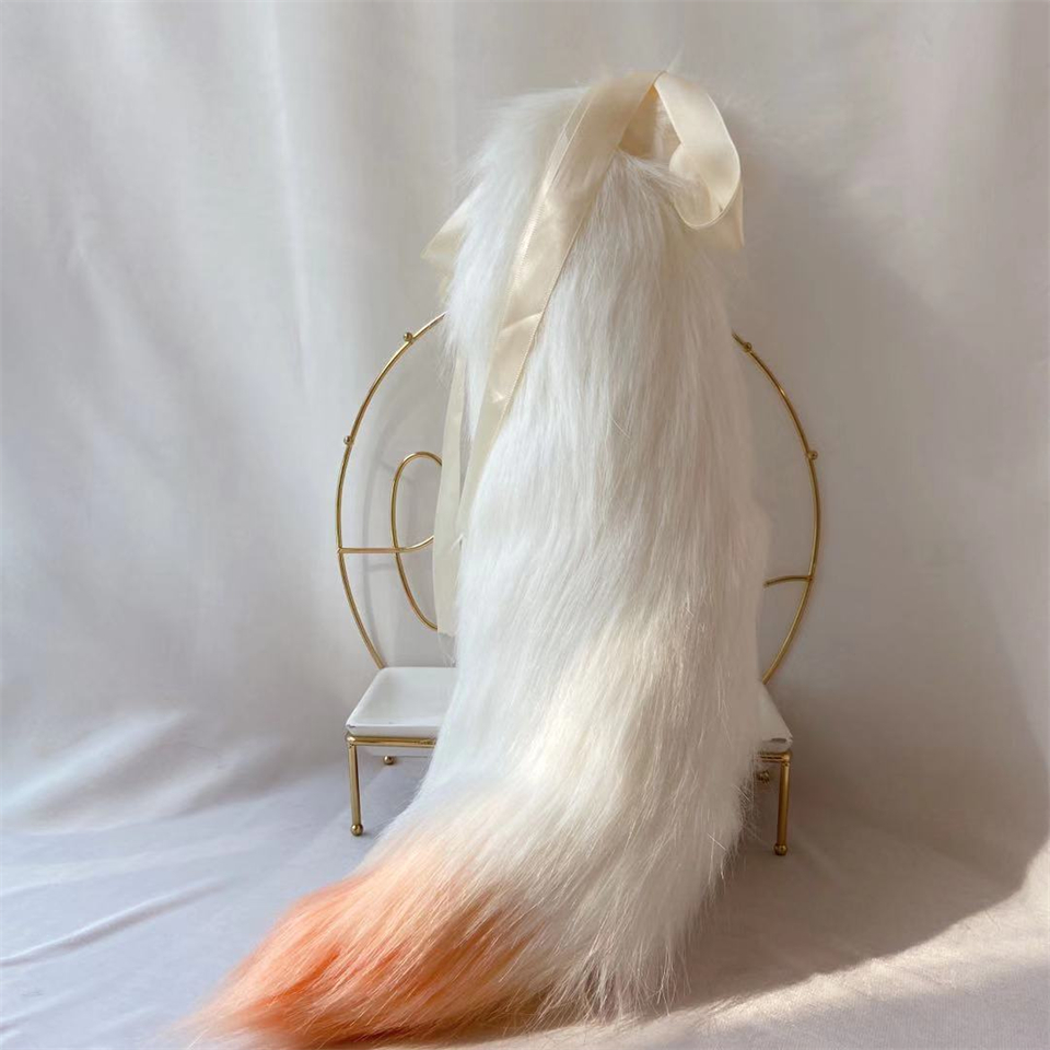 狐キツネ　動物コスプレ　耳8cm/尻尾55cm　仮装　萌え　ふわふわ　アニマル変装　高品質　手作りイベント/ハロウイン/コスプレ小物-7