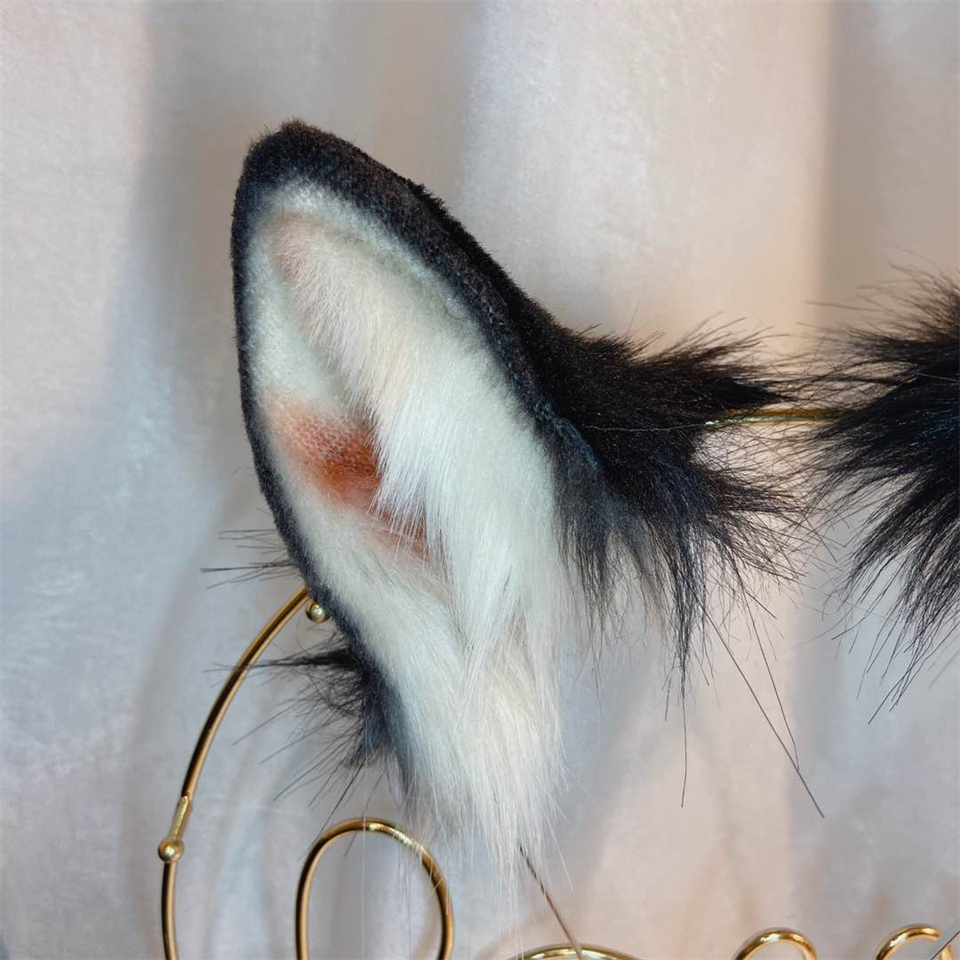 犬いぬ　動物コスプレ　耳8cm/尻尾50cm　仮装　萌え　ふわふわ　アニマル変装　高品質　手作りイベント/ハロウイン/コスプレ小物-7