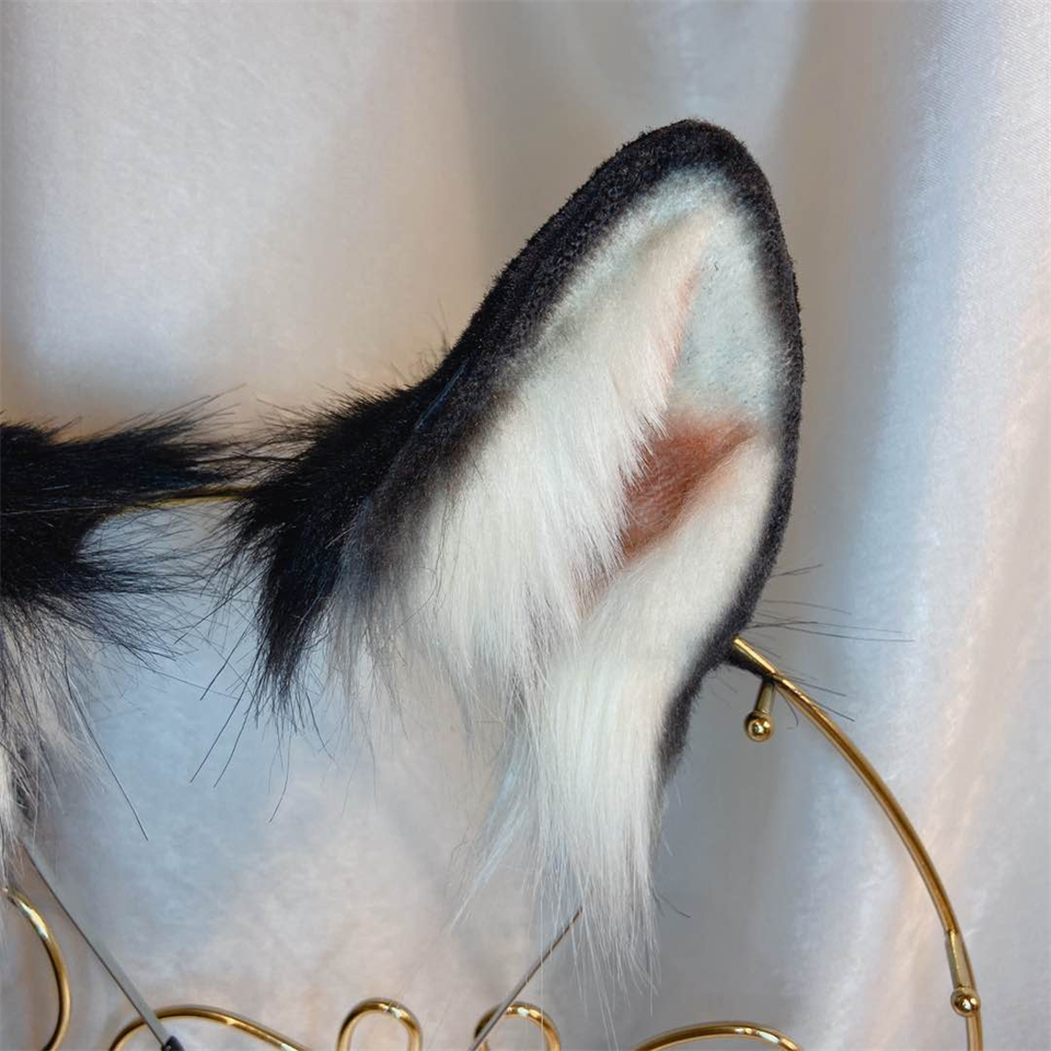 犬いぬ　動物コスプレ　耳8cm/尻尾50cm　仮装　萌え　ふわふわ　アニマル変装　高品質　手作りイベント/ハロウイン/コスプレ小物-8
