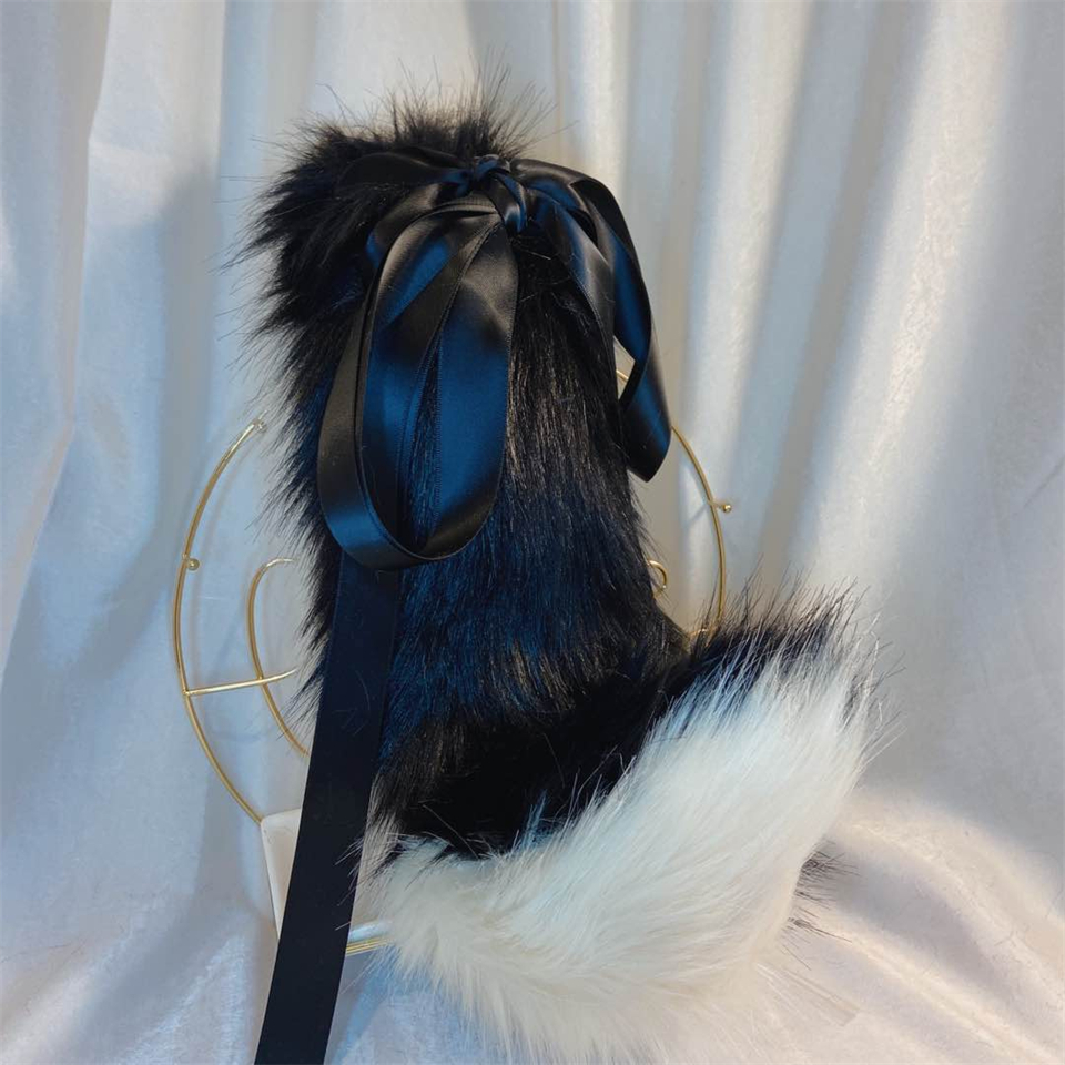 犬いぬ　動物コスプレ　耳8cm/尻尾50cm　仮装　萌え　ふわふわ　アニマル変装　高品質　手作りイベント/ハロウイン/コスプレ小物-9