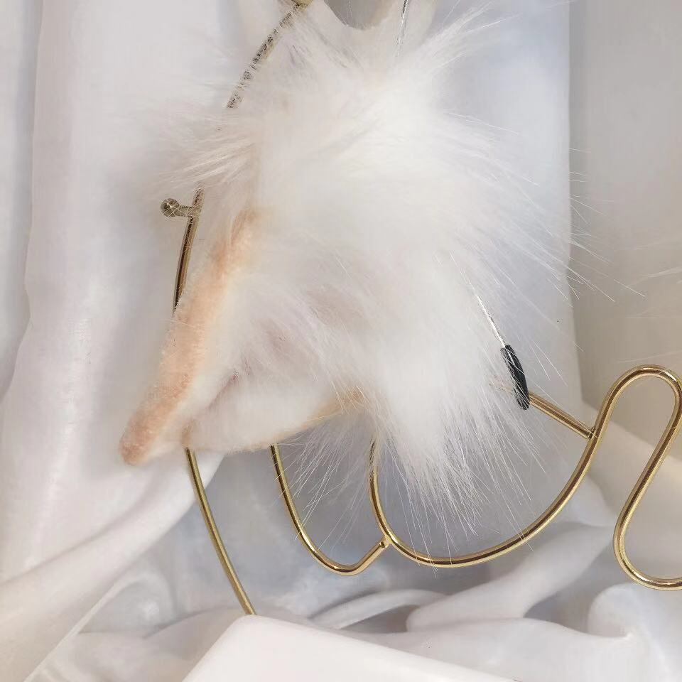 羊ひつじ　動物コスプレ　耳8cm角10cm尻尾15cm　仮装　萌え　ふわふわ　アニマル変装　高品質　手作りイベント/ハロウイン/コスプレ小物-4