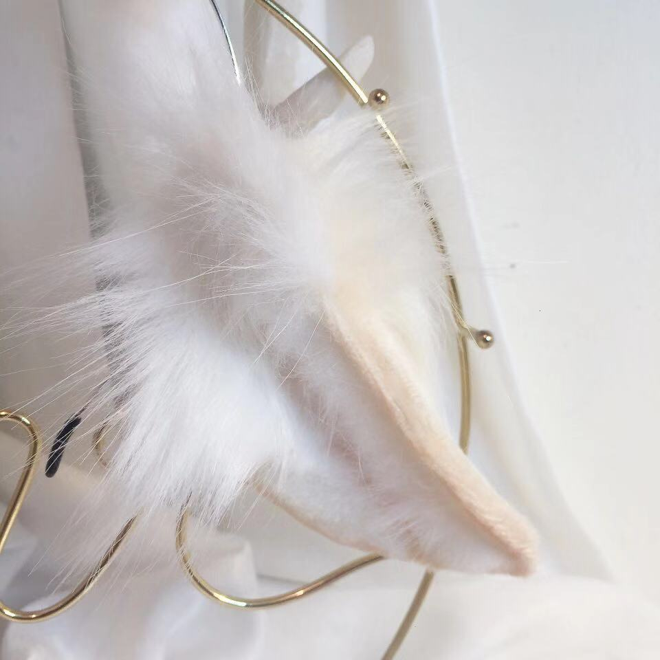 羊ひつじ　動物コスプレ　耳8cm角10cm尻尾15cm　仮装　萌え　ふわふわ　アニマル変装　高品質　手作りイベント/ハロウイン/コスプレ小物-5