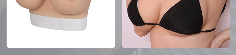 八字型のB/C/D/E/Ｈカップシリコンバスト　超リアルおっぱい　シリコン充填　躍動感ある乳揺れ　手軽にできるバストアップ　収縮性良く　女装グッズ　男の娘　クロスドレス　豊胸　性転換のシリコン胸-4