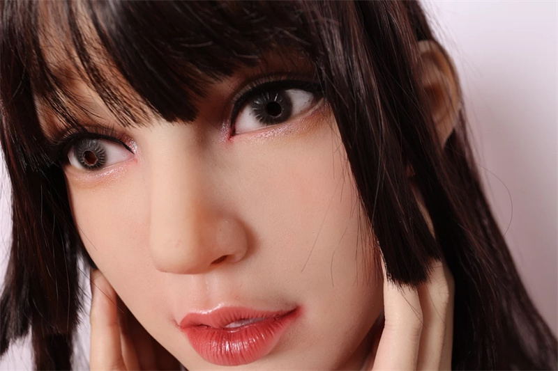 美人顔のLilyちゃん　新品フィメールマスク　全頭スタイル　後ろ紐付き　メイク付き　顔にピッタリ　ニューハーフ　女装　可愛い女性の顔　シリコン製フェイススキン-21
