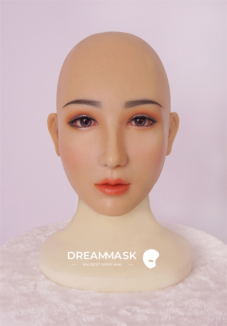 新作登場！！超絶美顏　M20鈴蘭Lillyちゃん　フィメールマスク　ハーフマスク　メイク付き　眉毛の植毛選択可能　高級シリコン素材　半面/全頭マスク　超リアル肌触り　男の娘　マスクフェチ　女装用品　CDCOSER通販　女装子グッズ　全国送料無料-8