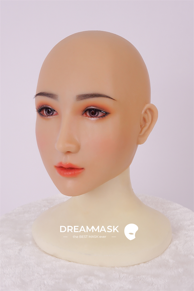 新作登場！！超絶美顏　M20鈴蘭Lillyちゃん　フィメールマスク　ハーフマスク　メイク付き　眉毛の植毛選択可能　高級シリコン素材　半面/全頭マスク　超リアル肌触り　男の娘　マスクフェチ　女装用品　CDCOSER通販　女装子グッズ　全国送料無料-9