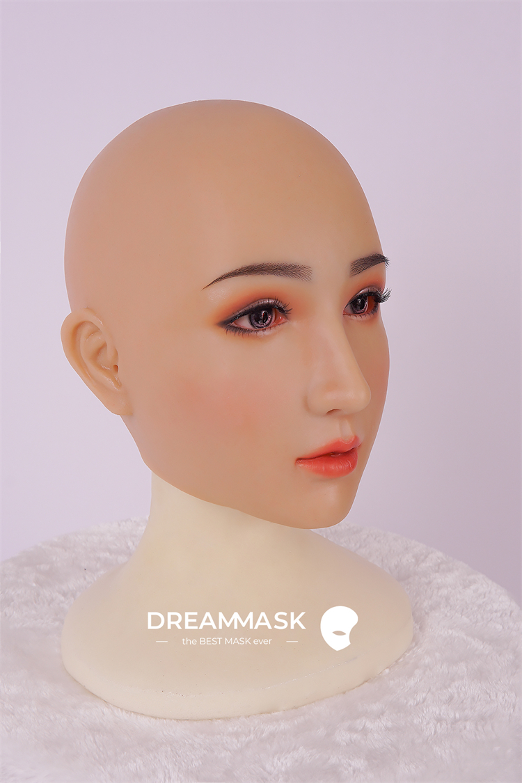 新作登場！！超絶美顏　M20鈴蘭Lillyちゃん　フィメールマスク　ハーフマスク　メイク付き　眉毛の植毛選択可能　高級シリコン素材　半面/全頭マスク　超リアル肌触り　男の娘　マスクフェチ　女装用品　CDCOSER通販　女装子グッズ　全国送料無料-10