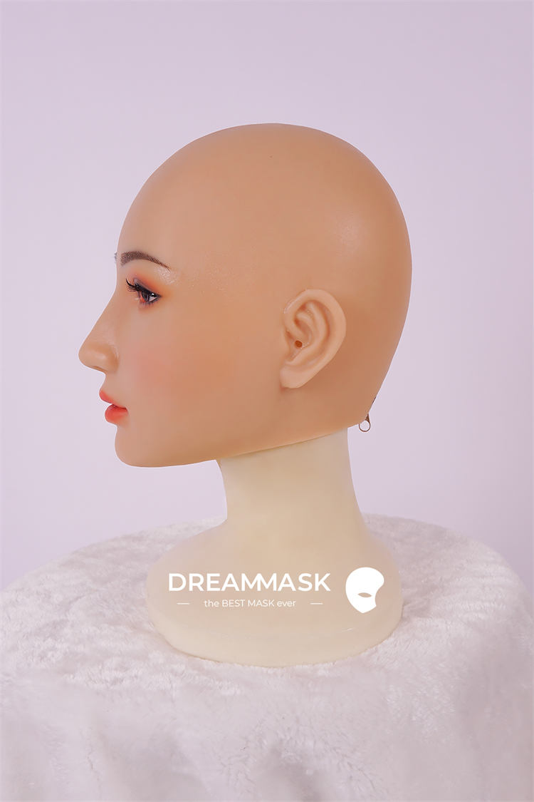 新作登場！！超絶美顏　M20鈴蘭Lillyちゃん　フィメールマスク　ハーフマスク　メイク付き　眉毛の植毛選択可能　高級シリコン素材　半面/全頭マスク　超リアル肌触り　男の娘　マスクフェチ　女装用品　CDCOSER通販　女装子グッズ　全国送料無料-11