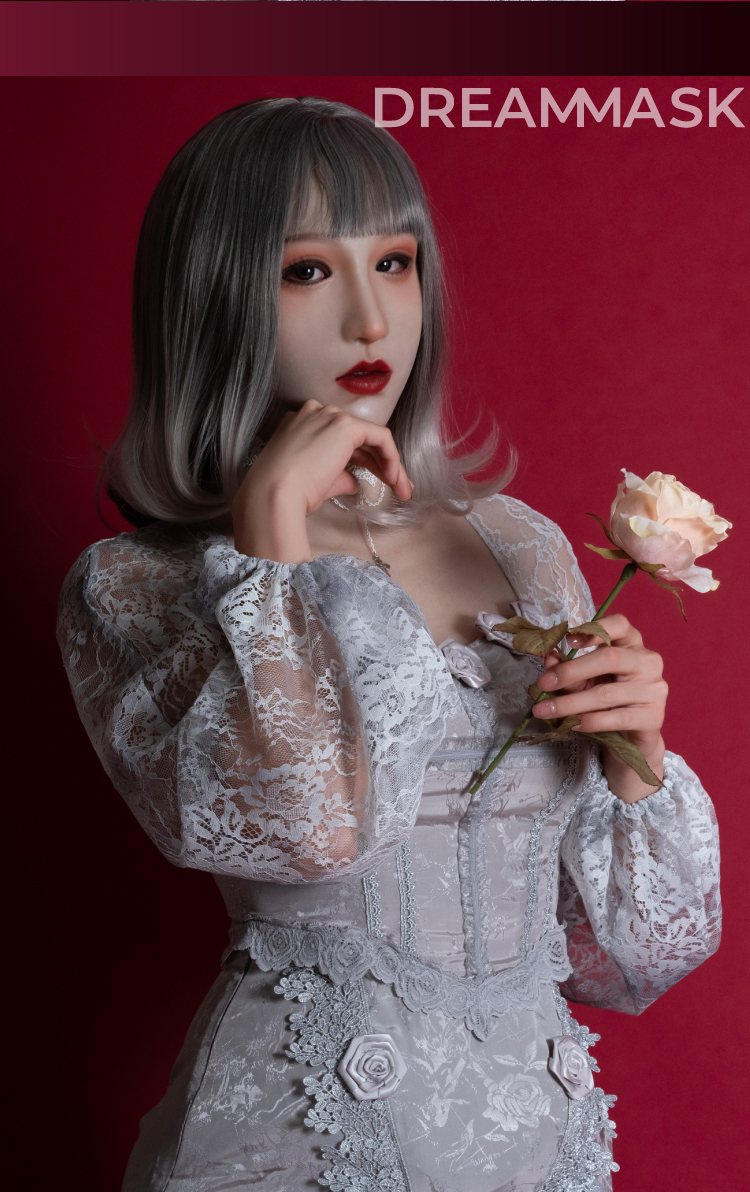 新登場！！可愛い美少女顔　琉璃・NinaちゃんM22　全頭フィメールマスク　顔メイク付き　眉毛の植毛選択可能　高級シリコン素材　超リアル肌触り　男の娘　マスクフェチ　女装変装用品　CDCOSER通販　女装子グッズ　全国送料無料　おまけの良質のウィッグあり-3