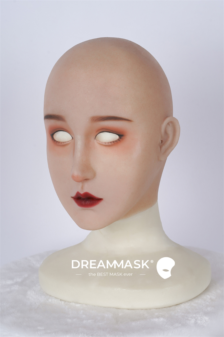 新登場！！可愛い美少女顔　琉璃・NinaちゃんM22　全頭フィメールマスク　顔メイク付き　眉毛の植毛選択可能　高級シリコン素材　超リアル肌触り　男の娘　マスクフェチ　女装変装用品　CDCOSER通販　女装子グッズ　全国送料無料　おまけの良質のウィッグあり-9