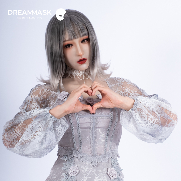 新登場！！可愛い美少女顔　琉璃・NinaちゃんM22　全頭フィメールマスク　顔メイク付き　眉毛の植毛選択可能　高級シリコン素材　超リアル肌触り　男の娘　マスクフェチ　女装変装用品　CDCOSER通販　女装子グッズ　全国送料無料　おまけの良質のウィッグあり-12
