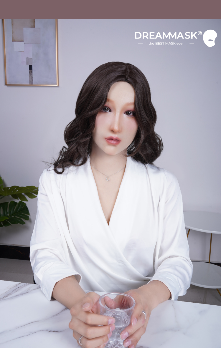 新登場！！可愛い美少女顔　琉璃・NinaちゃんM22　全頭フィメールマスク　顔メイク付き　眉毛の植毛選択可能　高級シリコン素材　超リアル肌触り　男の娘　マスクフェチ　女装変装用品　CDCOSER通販　女装子グッズ　全国送料無料　おまけの良質のウィッグあり-22