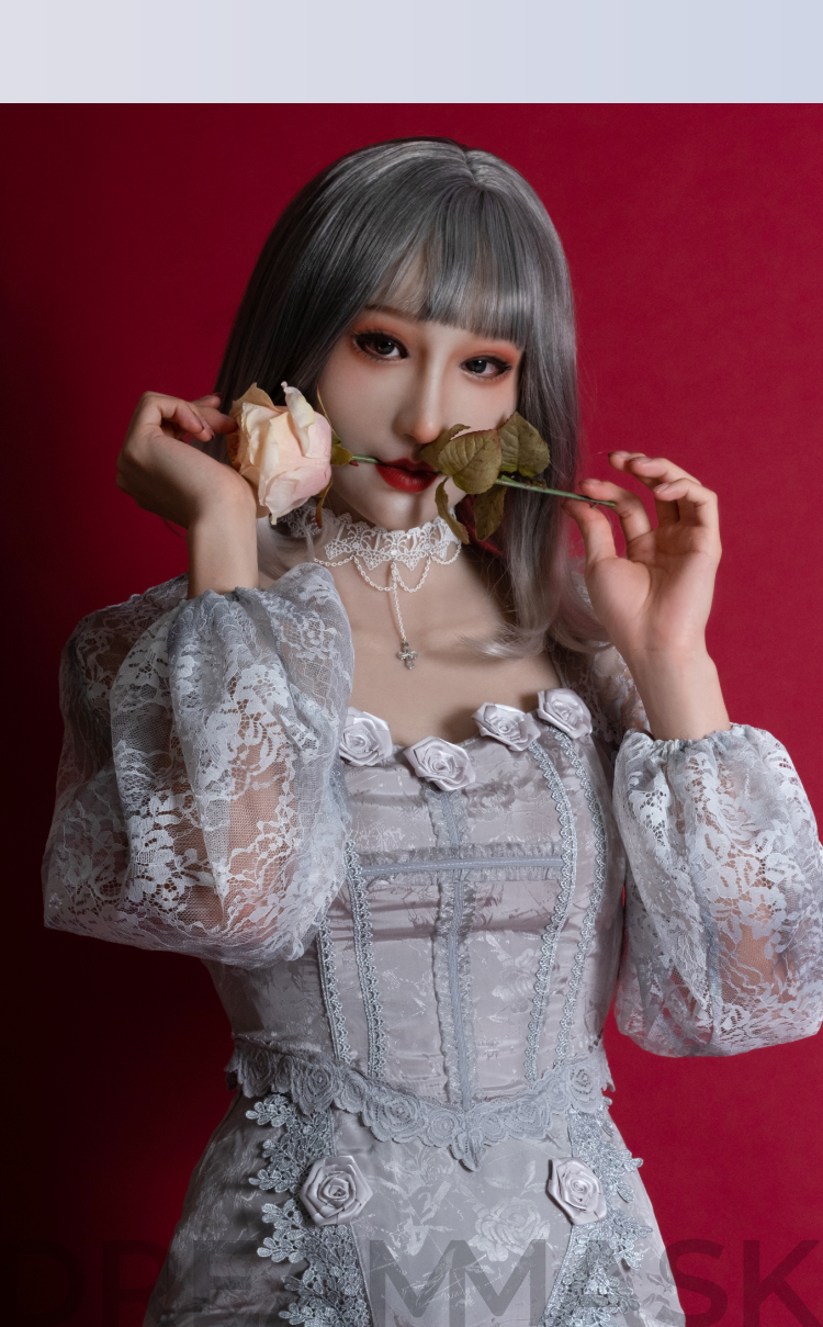 新登場！！可愛い美乳美少女顔　琉璃・NinaちゃんM22　全頭フィメールマスク＆シリコン充填乳房付き　B/Eカップ相当乳房　顔メイク付き　眉毛の植毛選択可能　高級シリコン素材　超リアル肌触り　男の娘　マスクフェチ　女装変装用品　CDCOSER通販　女装子グッズ　正規品保証　全国送料無料　おまけの良質のウィッグあり-2