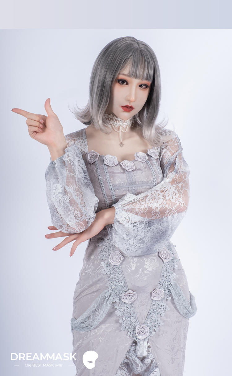 新登場！！可愛い美乳美少女顔　琉璃・NinaちゃんM22　全頭フィメールマスク＆シリコン充填乳房付き　B/Eカップ相当乳房　顔メイク付き　眉毛の植毛選択可能　高級シリコン素材　超リアル肌触り　男の娘　マスクフェチ　女装変装用品　CDCOSER通販　女装子グッズ　正規品保証　全国送料無料　おまけの良質のウィッグあり-14