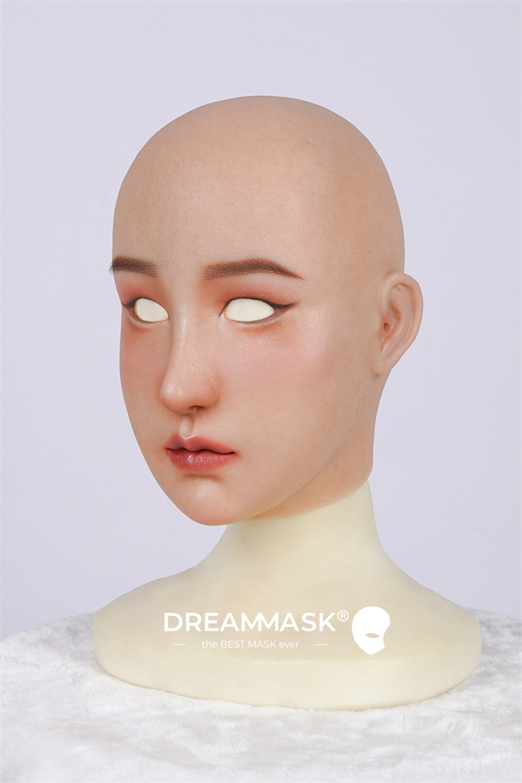 新登場！！可愛い美乳美少女顔　琉璃・NinaちゃんM22　全頭フィメールマスク＆シリコン充填乳房付き　B/Eカップ相当乳房　顔メイク付き　眉毛の植毛選択可能　高級シリコン素材　超リアル肌触り　男の娘　マスクフェチ　女装変装用品　CDCOSER通販　女装子グッズ　正規品保証　全国送料無料　おまけの良質のウィッグあり-17