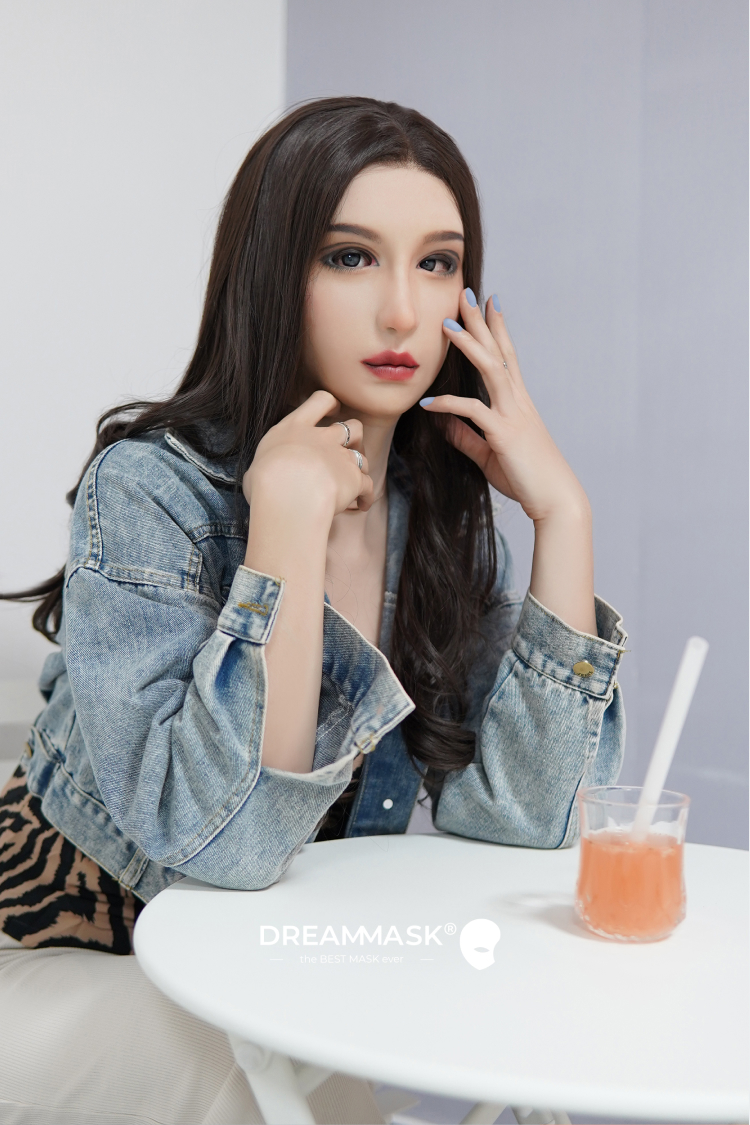 新登場！！可愛い美乳美少女顔　琉璃・NinaちゃんM22　全頭フィメールマスク＆シリコン充填乳房付き　B/Eカップ相当乳房　顔メイク付き　眉毛の植毛選択可能　高級シリコン素材　超リアル肌触り　男の娘　マスクフェチ　女装変装用品　CDCOSER通販　女装子グッズ　正規品保証　全国送料無料　おまけの良質のウィッグあり-29