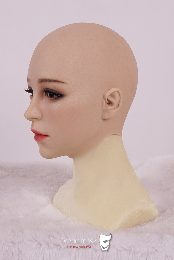 数量限定版メイク　隣のお姉ちゃんM10　Aglaia （アグライア）フェイススキン　24歳のお嬢さん　美人の顔　メイク付き　女装マスク　高級シリコン素材　紐結び/全頭タイプ　フィメールマスク　女装外出-5