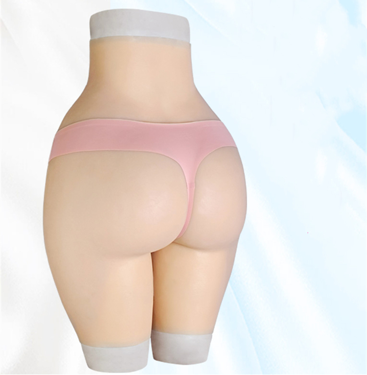 CDCOSER限定で販売している高品質の性転換パンツ　ハニカム構造が肝心！お尻と太ももがボリューミー！蜂の巣　豊股豊尻　女性器が2つあるシリコン下着オーダー可能　シリコン三分丈下着（PLUS)　通気孔付　魅惑のS字カーブ　ヒップアップ効果が抜群　美尻　リアルな女性器　女装したい方＆男の娘へお勧め　性転換　変装必要品-2