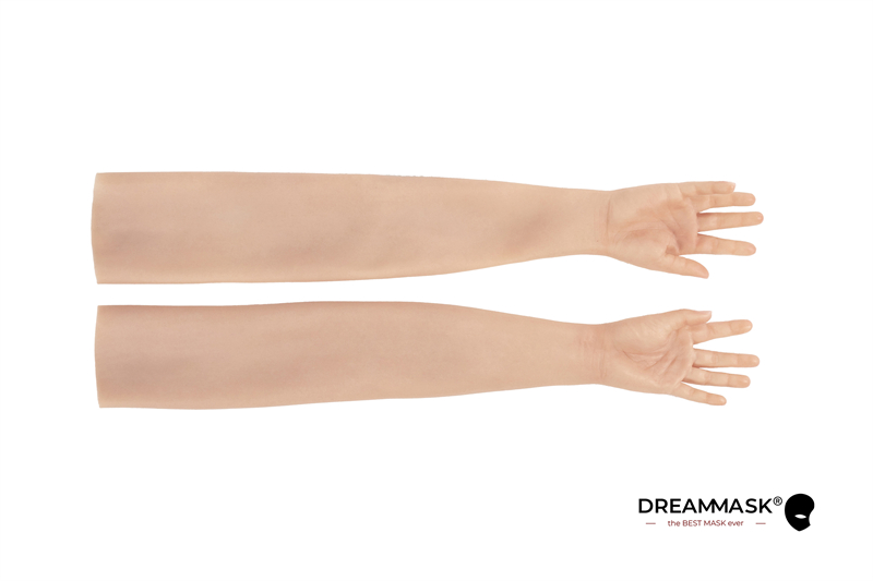 高品質　超リアル美人の手袋H02（右手+左手）　柔らかいシリコン素材　手から腕までの手袋　若い女性の腕　変装用品　正規品保証8