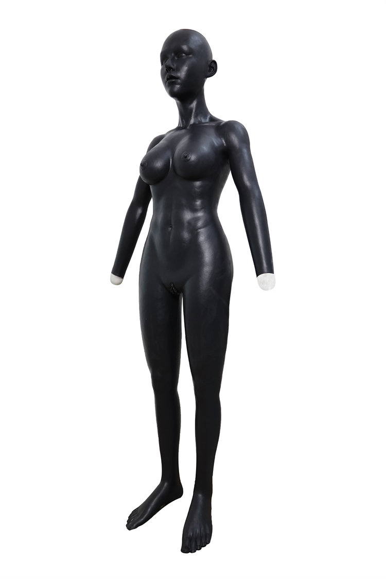 【完全に皮モノ新品登場】頭の天辺からつま先まであるフィメールマスク付き全身スーツ　高品質シリコン素材　美人顔　超リアル女体化　ロングアーム付き　Dカップ人工乳房　アナルホール付き　背中から着脱超便利！！全国送料無料-19