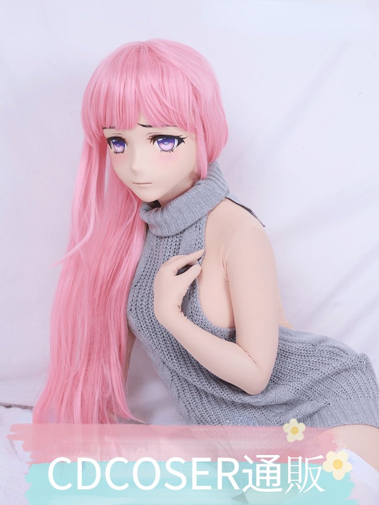 超可愛い顔!!Type G Taro　着ぐるみマスク＆ピンクウィッグセット　Rubberback　サイズオーダーメイド　正規品保証　大人気Kigurumi Mask　河妖工房製品　全国送料無料-4