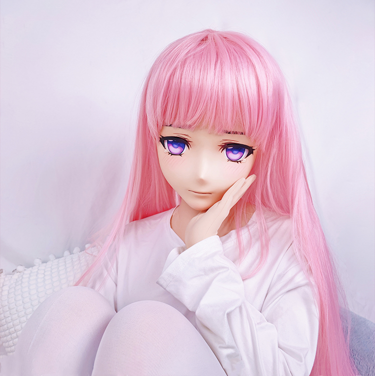 超可愛い顔!!Type G Taro　着ぐるみマスク＆ピンクウィッグセット　Rubberback　サイズオーダーメイド　正規品保証　大人気Kigurumi Mask　河妖工房製品　全国送料無料-5