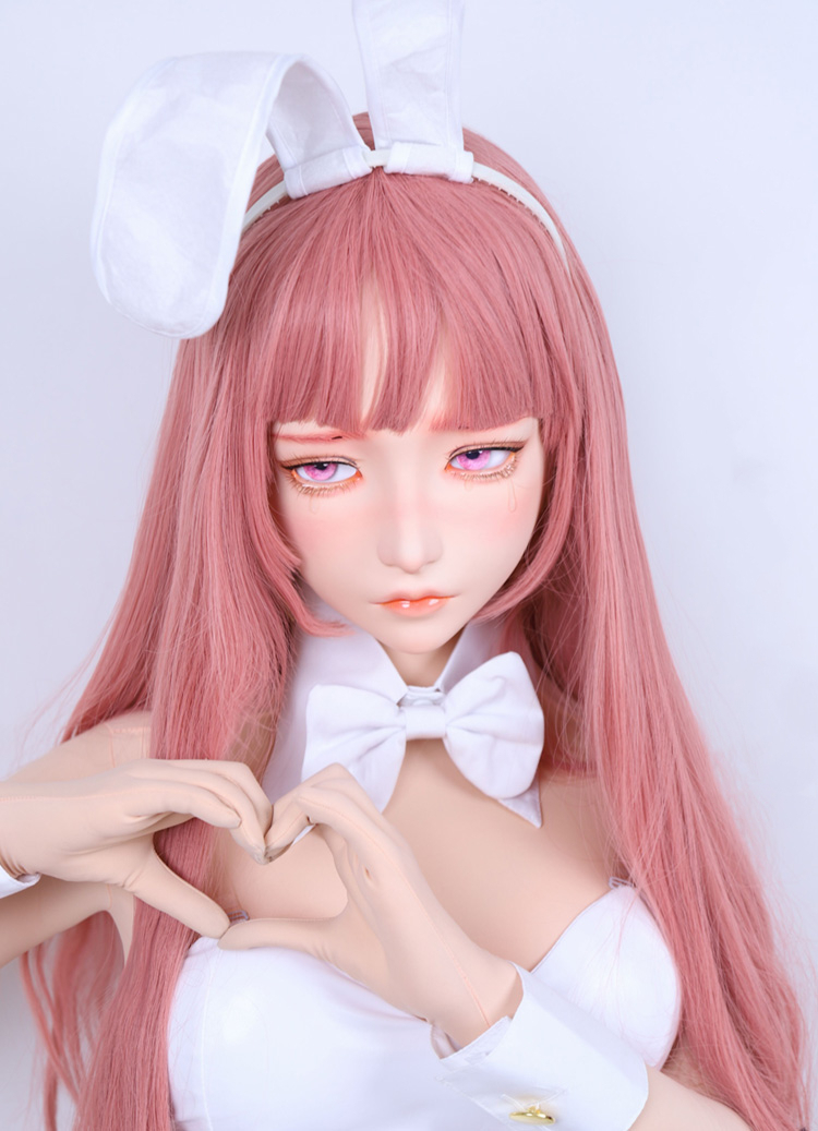大人気Kigurumi Mask　月神-DE　着ぐるみフルヘッドマスク＆専用ウィッグセット　超可愛い顔　サイズオーダーメイド　河妖工房製品　正規品保証　全国送料無料-4