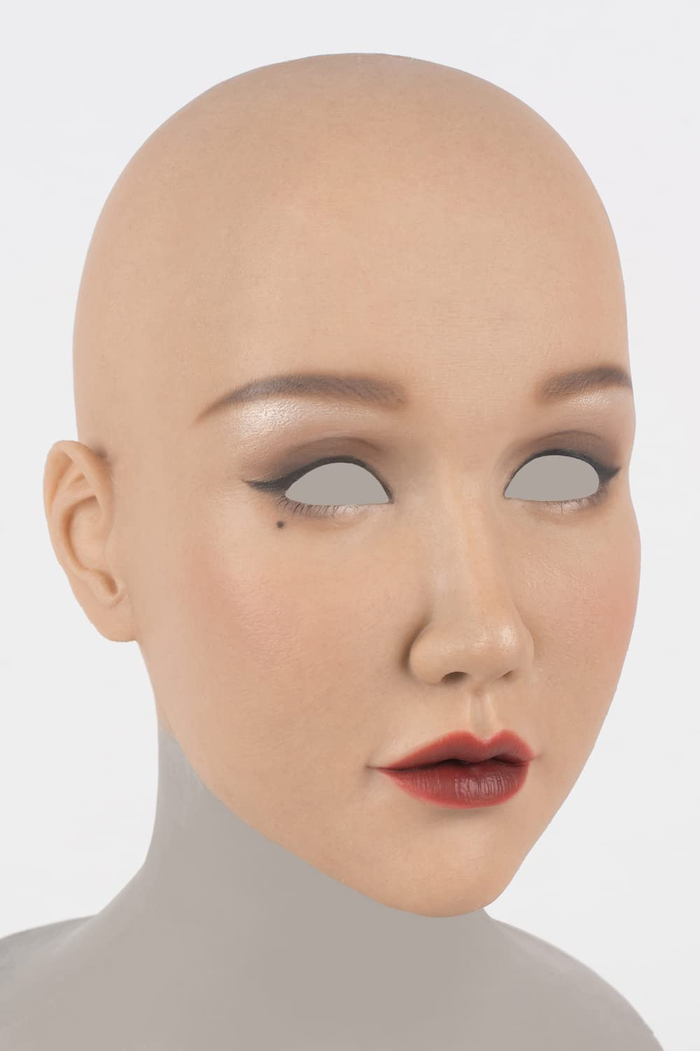 新品登場‼M25　アビゲイル(Abigale) 超リアル　シリコン製フィメールマスク　フルヘッド／上胸付き／Dカップ胸付き　医療用シリコン素材　メイク付き　フィット感がすごいフィメールマスク　正規品保証　全国送料無料-6
