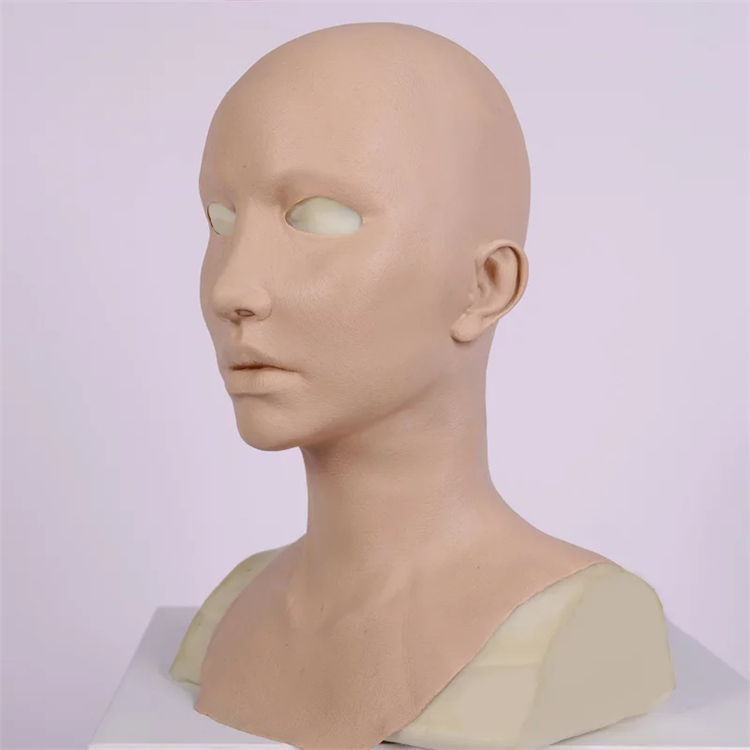 新品登場“Molly”茉莉　欧米美人　高品質シリコンフィメールマスク　超リアル　素顔／メイク付き　眉毛植毛　首無し／あり　正規品保証　CDCOSER通販　全国送料無料-5