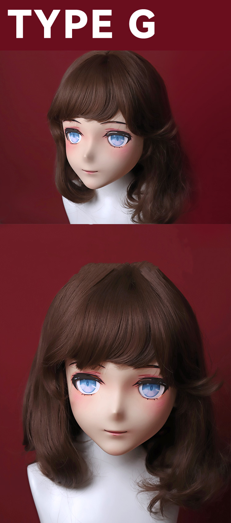 超可愛い顔!!　Type G CoCo 　着ぐるみマスク＆専用ウィッグセット　Rubberback　サイズオーダーメイド　正規品保証　大人気Kigurumi Mask　河妖工房製品　全国送料無料-6