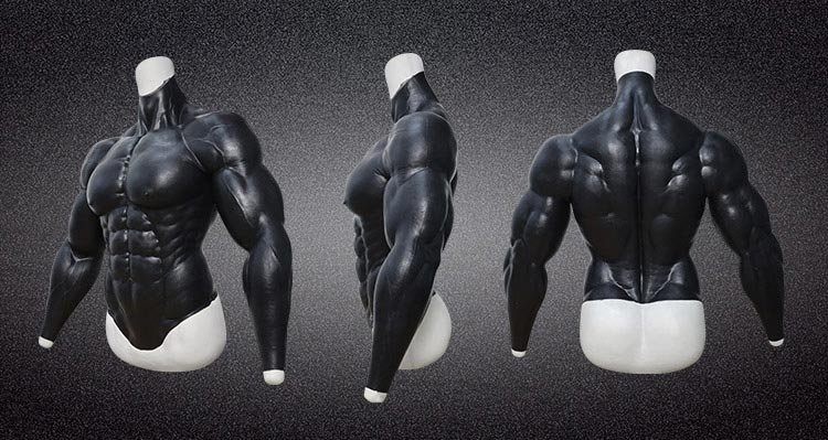 「最強の男」に変身！！マッスルスーツ＆筋肉ロングパンツ　アップグレード版　柔らかいシリコン制　袖付き偽腹筋　偽筋肉　マッチョに変身　筋肉マン　仮装　ハロウィン・コスプレ道具-18