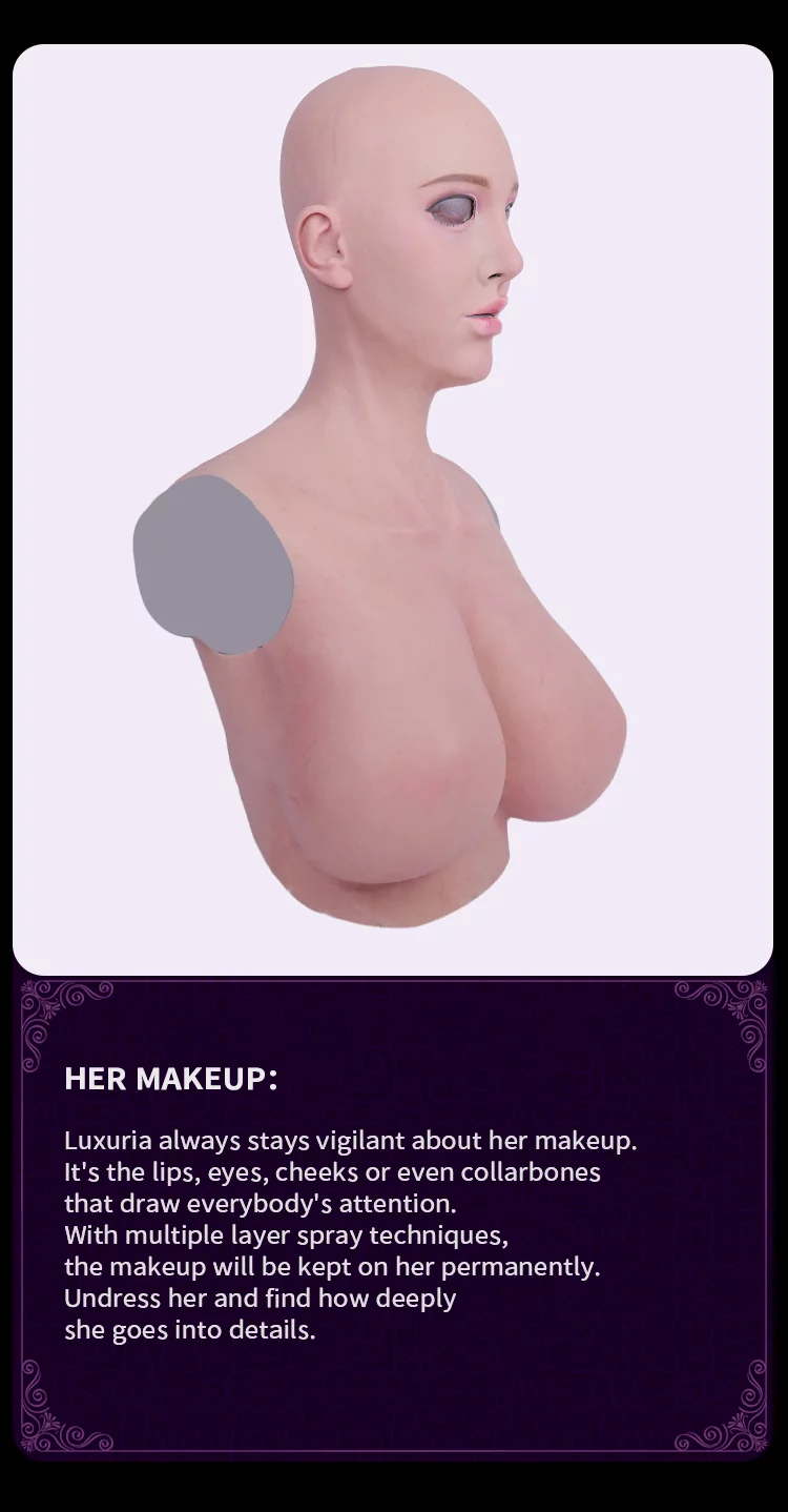 「七つの大罪」“Human Luxuria”愛と欲望の化身　高品質シリコンフィメールマスク　爆乳 I Cupおっぱい一体型　高弾性綿＆シリコン充填胸　メイク付き　超リアル　正規品保証　CDCOSER通販　全国送料無料-5