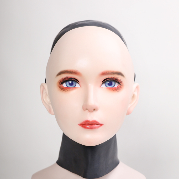 “Furgie”フィメールドールマスク　黒いラテックス　メイク付き　高品質　Female Doll Mask　正規品保証　CDCOSER通販　全国送料無料-6