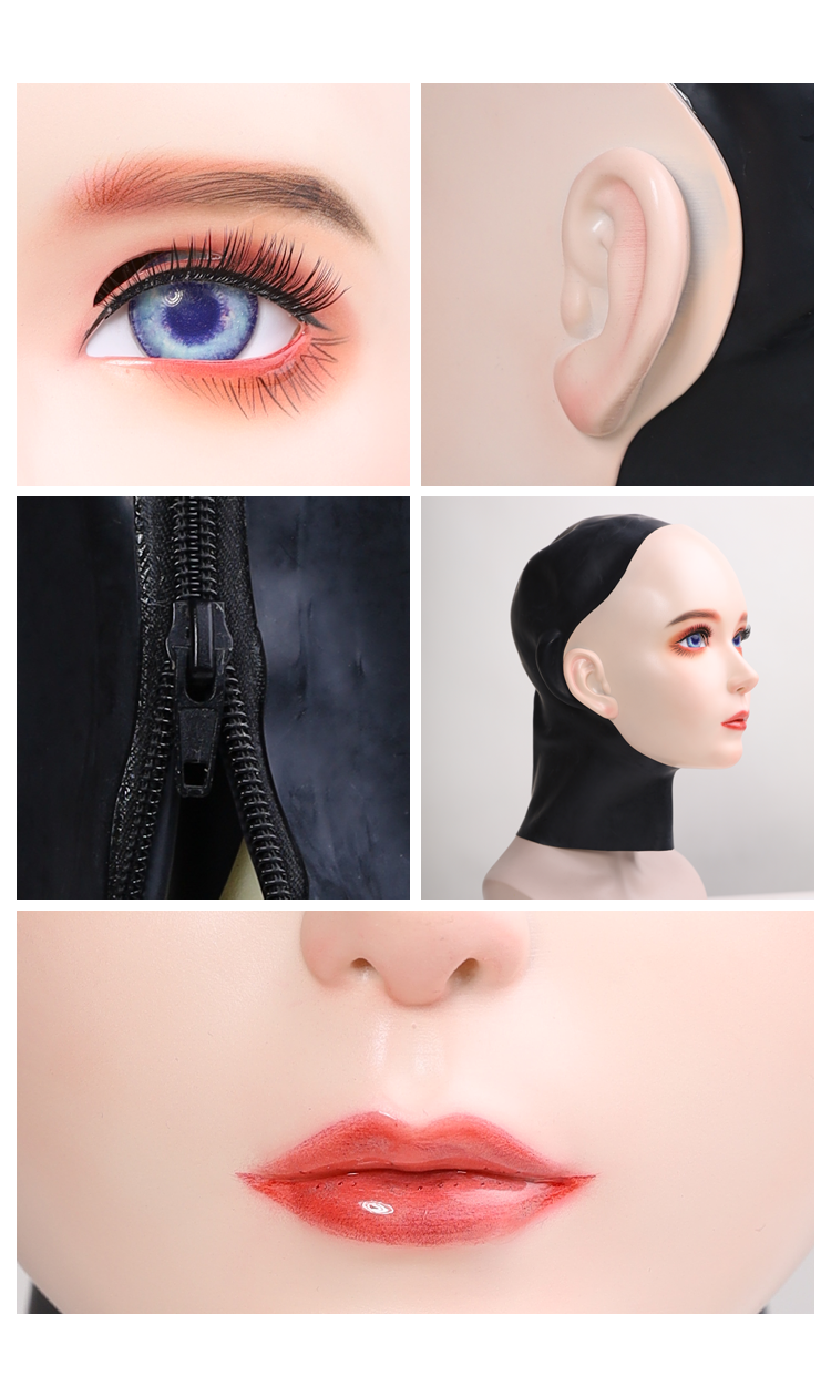 “Furgie”フィメールドールマスク　黒いラテックス　メイク付き　高品質　Female Doll Mask　正規品保証　CDCOSER通販　全国送料無料-9