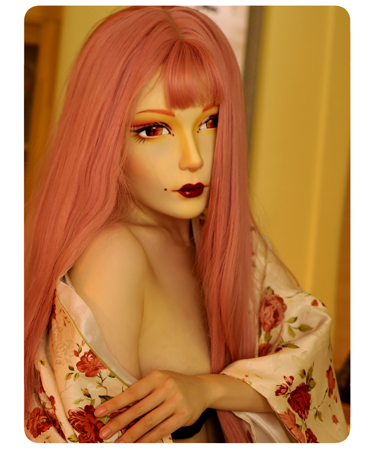 高品質“Furgie”花魁体験　メイク付き　フィメールドールマスク　半面／フルヘッドマスク　後頭部ラテックス　Female Doll Mask　正規品保証　CDCOSER通販　全国送料無料-12