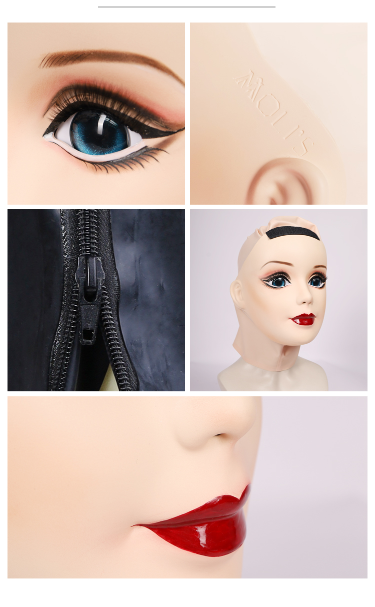 高品質フィメールドールマスク“Barbie”　アニメマスク　メイク付き　半面／フルヘッドマスク　後頭部ラテックス　Female Doll Mask　正規品保証　CDCOSER通販　全国送料無料-8