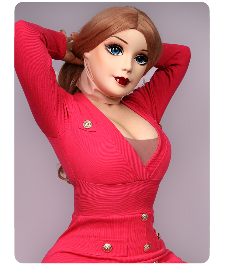 高品質フィメールドールマスク“Barbie”　アニメマスク　メイク付き　半面／フルヘッドマスク　後頭部ラテックス　Female Doll Mask　正規品保証　CDCOSER通販　全国送料無料-9