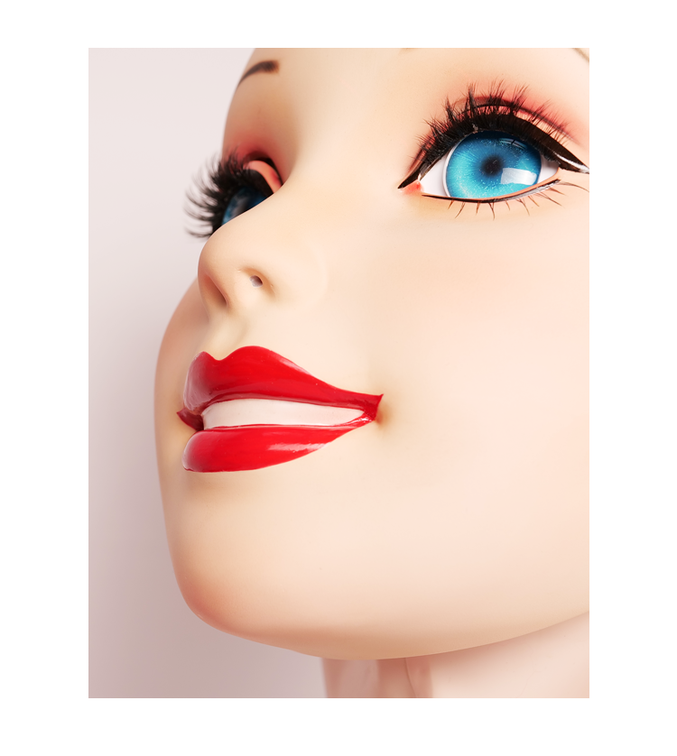 高品質フィメールドールマスク“Queena”　アニメマスク　メイク付き　半面／フルヘッドマスク　後頭部ラテックス　Female Doll Mask　正規品保証　CDCOSER通販　全国送料無料3